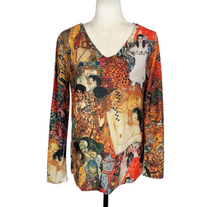 Gustav Klimt v-neck sweater